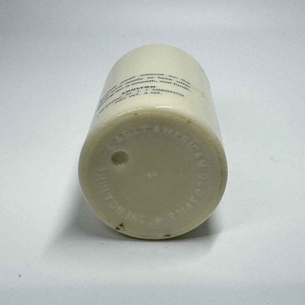 Vintage Old Spice After Shave Talcum 3 oz Milk Glass Shulton Bottle 9.3 oz